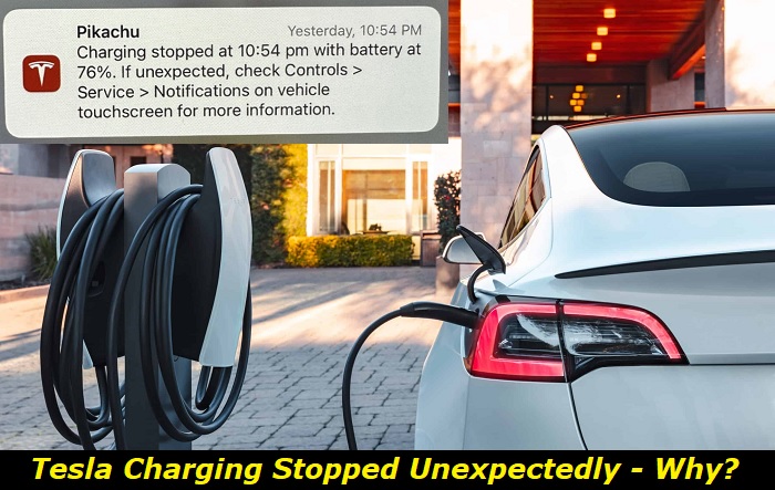tesla charging stopped unexpectedly